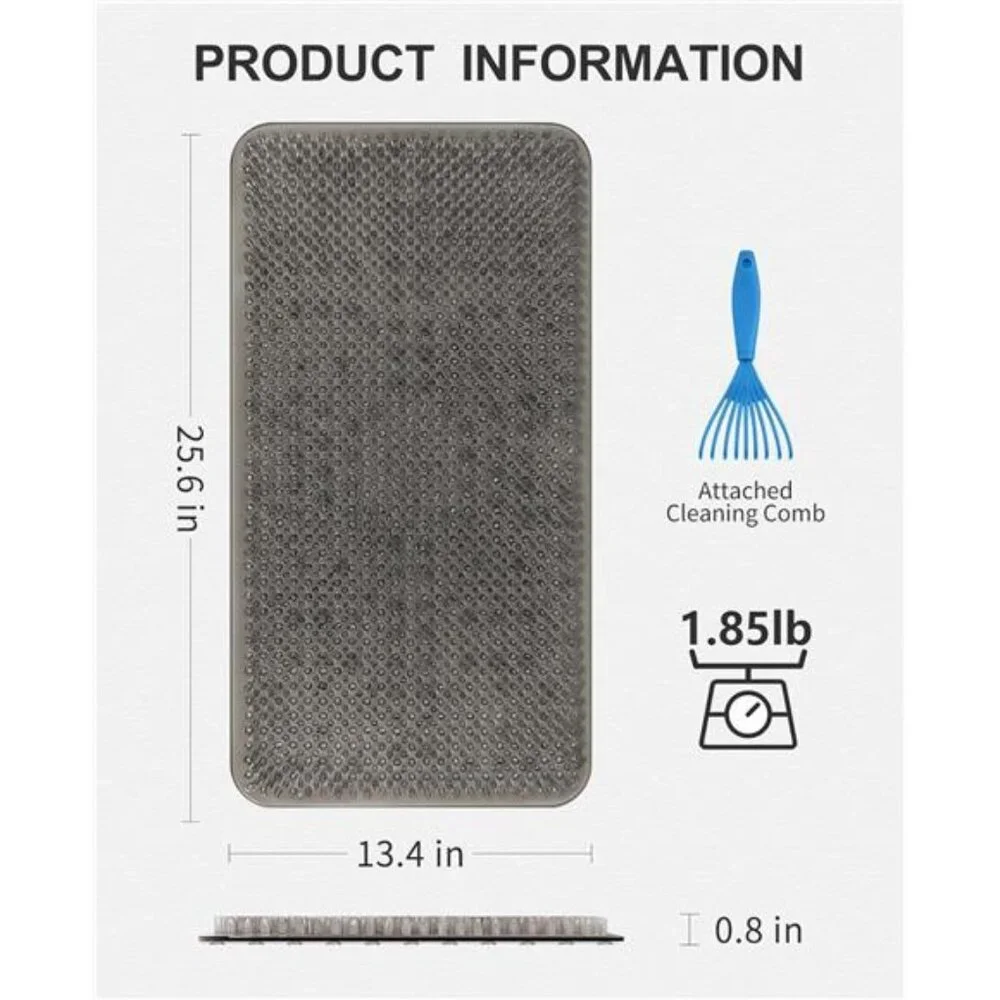 Non Slip Grassy Bathtub Mat : 25.6X13.4 inches Sturdy But Soft Bath